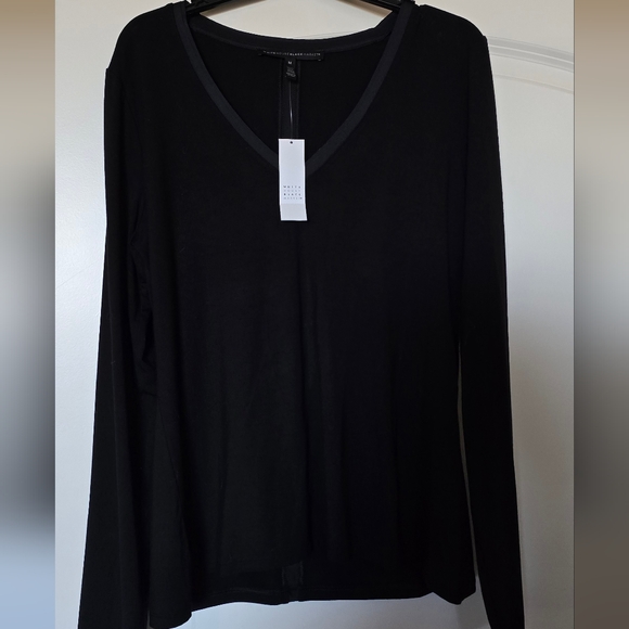 White House Black Market Tops - WHBM LONG SLEEVE TEE SIZE MEDIUM